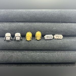 Star Wars signed LFL Earrings • Darth Vader • C-3PO • Logo • 3 Pairs